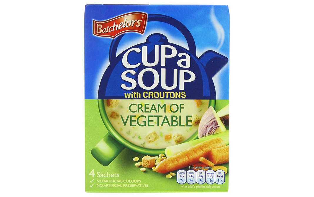Batchelors Cup a Soups With Croutons Cream Of Vegetable   Box  122 grams
